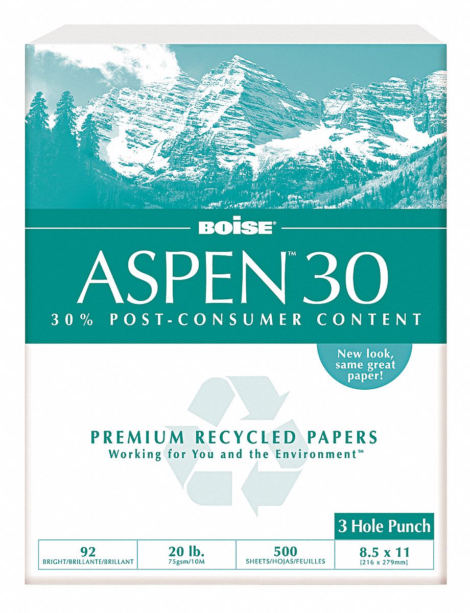 Office Paper, 8-1/2 x 11 In, White, PK 5000