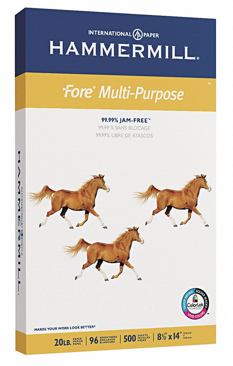 Multi Paper, 8-1/2 x 14 In, White, PK 500