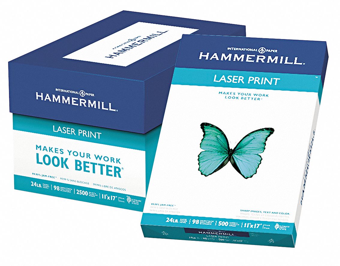 Laser Paper, 11 x 17 In, White, PK 500