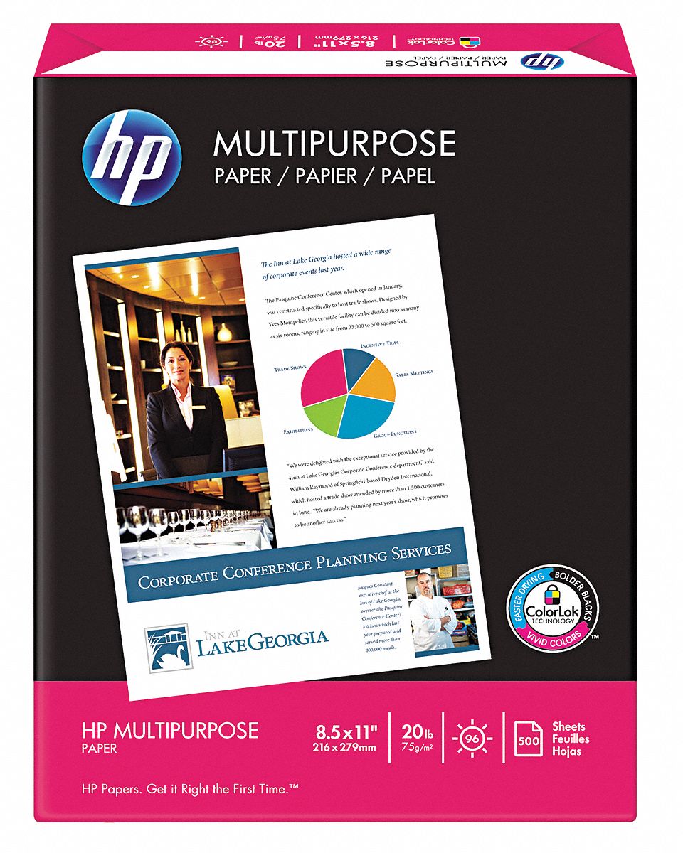 Multi Paper, 8-1/2 x 11 In, White, PK 500