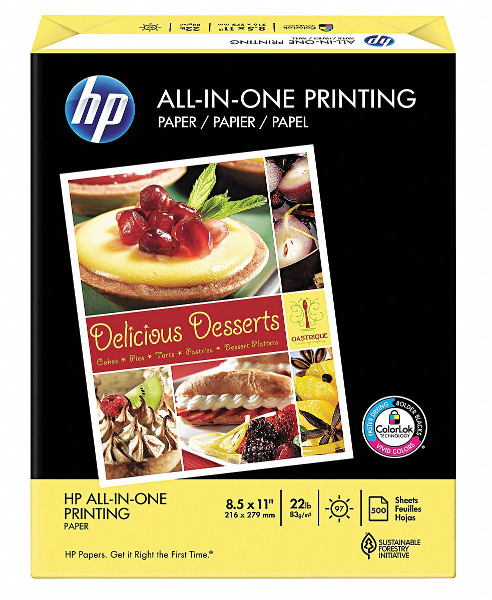 Multi Paper, 8-1/2x11 In, White, PK 500