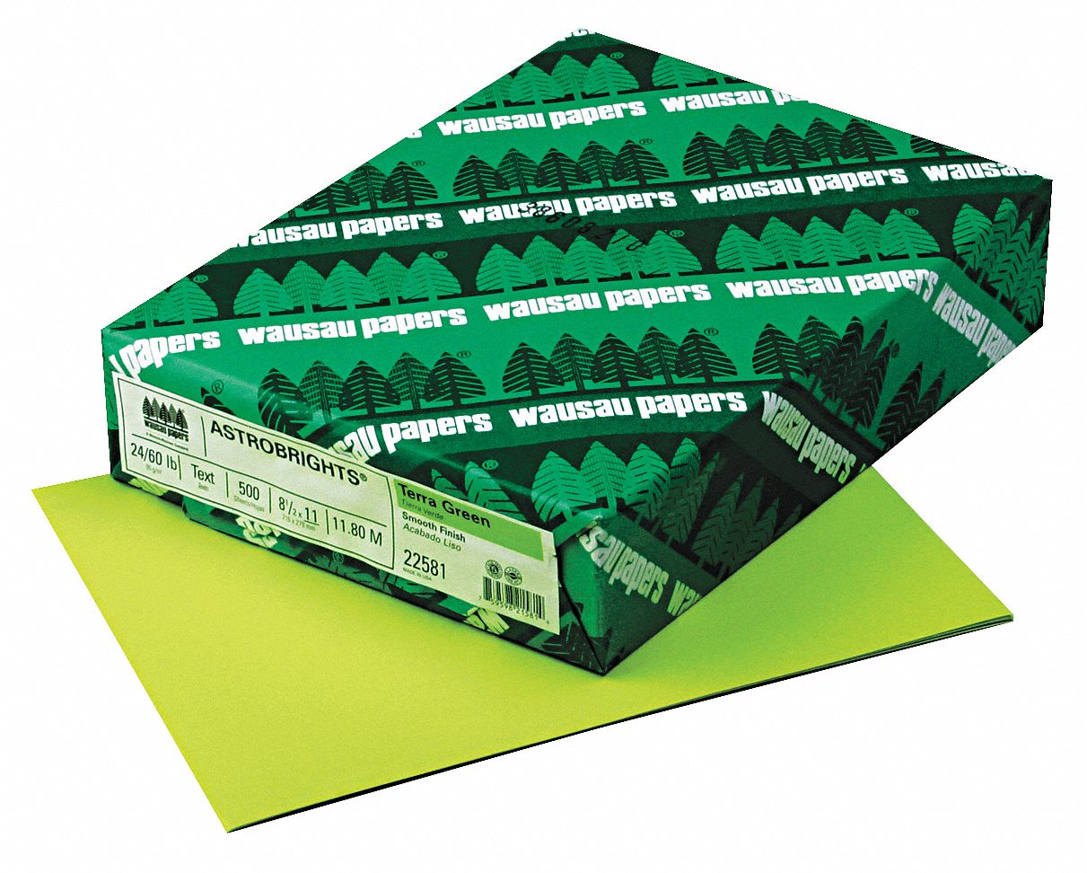 Multi Paper, 8-1/2 x 11 In, Green, PK 500