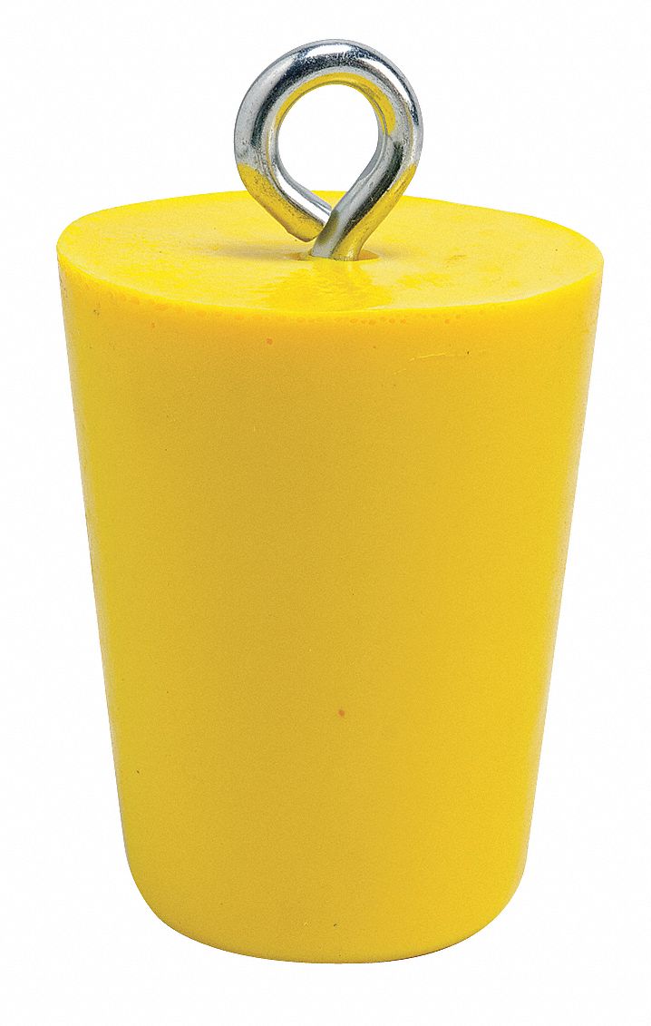 Drain Plug, 3 In, Yellow, PVC