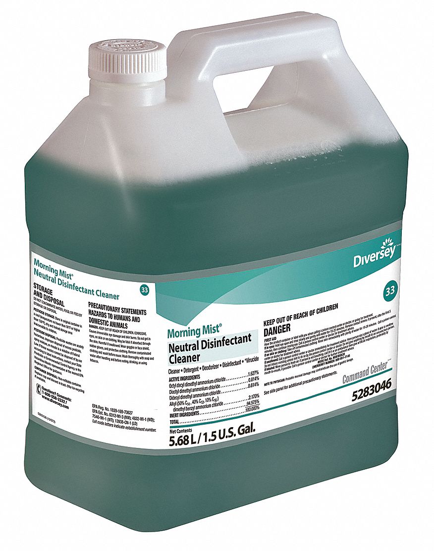 Neutral Disinfectant Cleaner, Fresh, PK 2