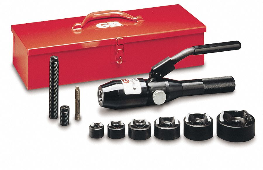 Hydraulic Punch Driver Set, 1/2-2 In, 6 Pc