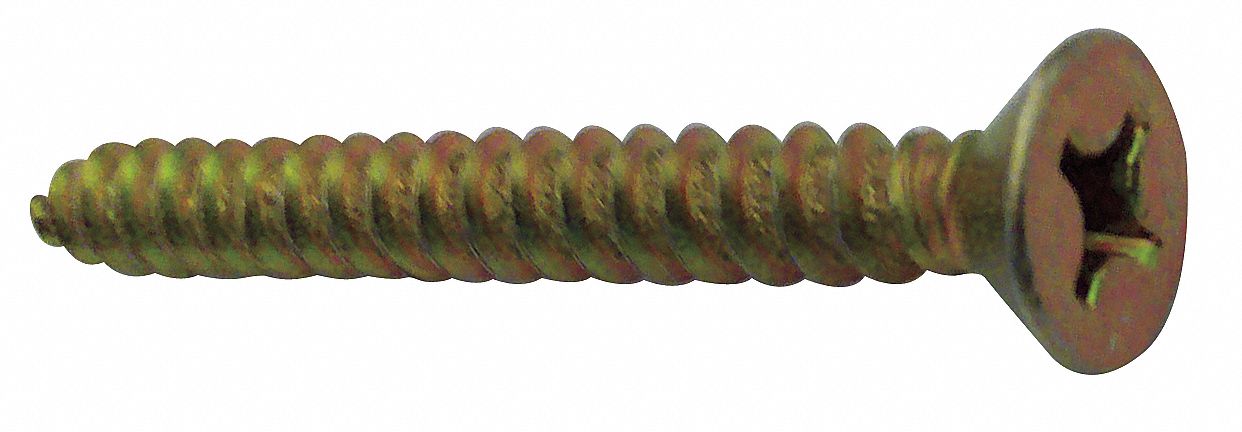Masonry Screw w/Bit, #8x1 1/2 In, PK100