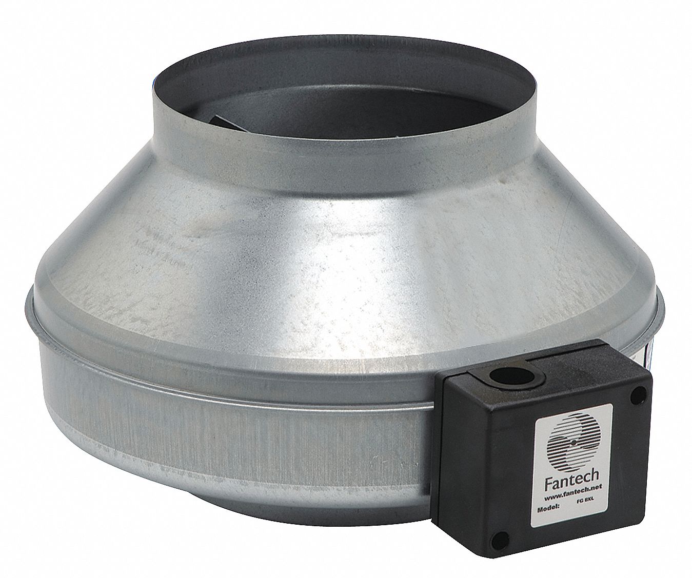 Inline Fan, 8-1/4 In. H, Galvanized Steel