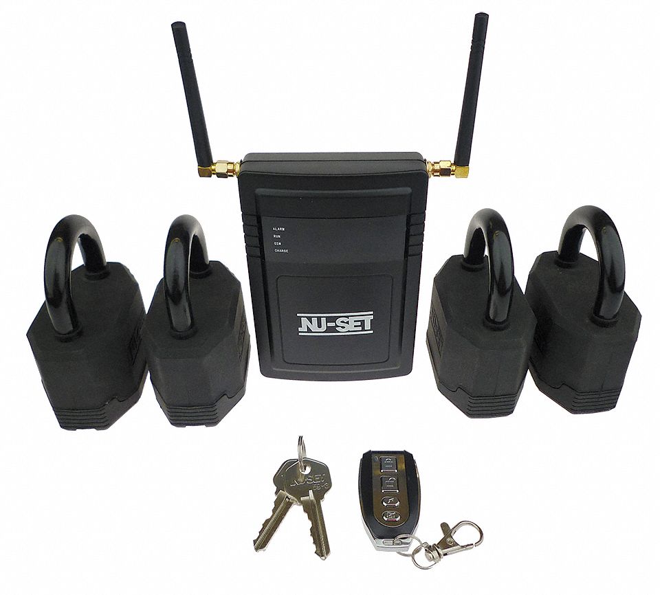 Electronic Security System, 4 Padlocks