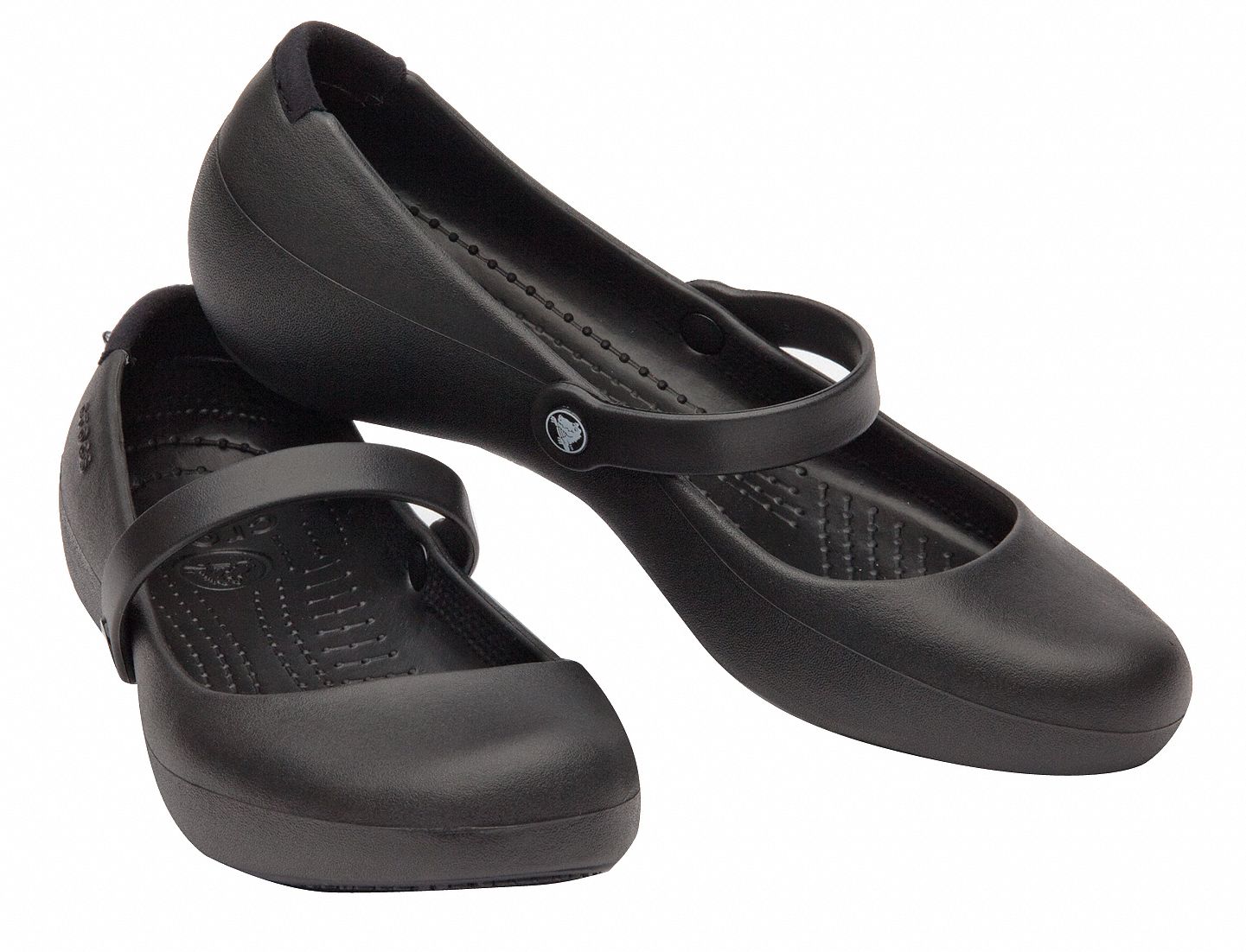 Slip-On Shoes w/Strap, Black, Womens 8, PR