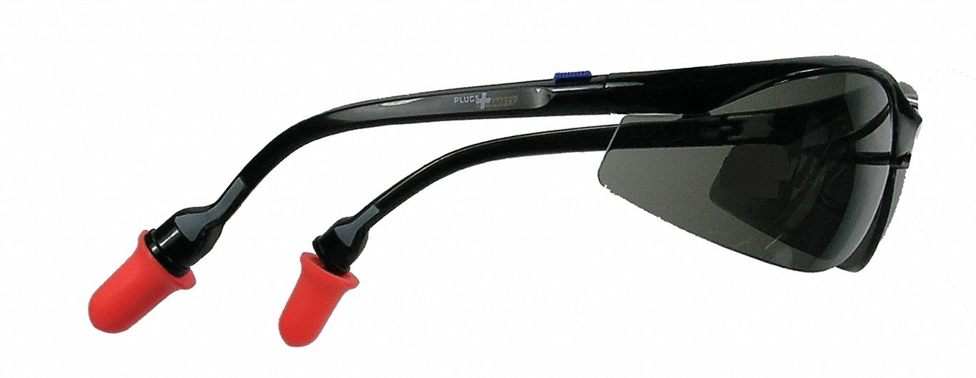 Safety Glasses, Gray, Scratch-Resistant