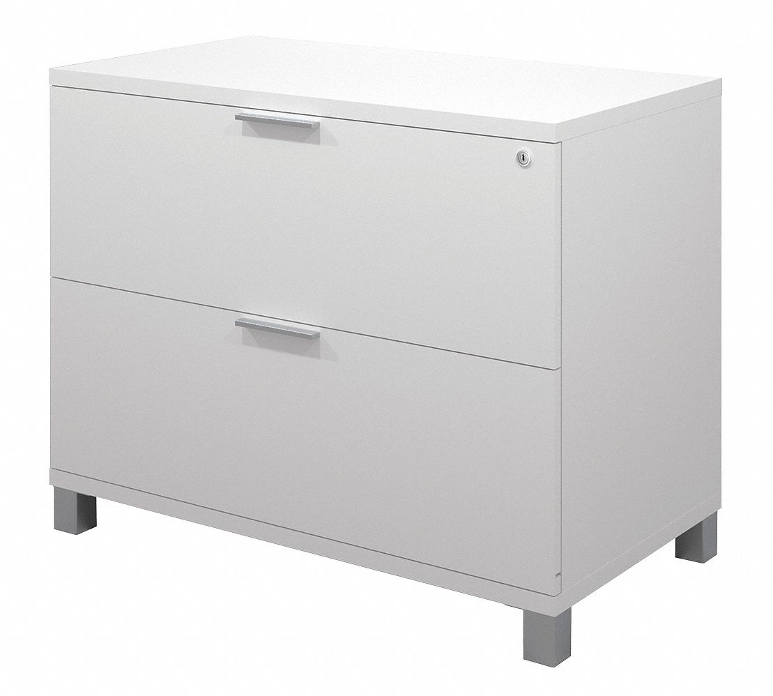 Assembled Lateral File, White
