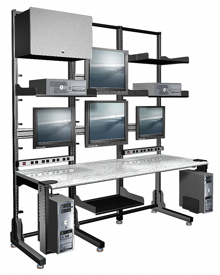 Triple Frame Computer Workstation