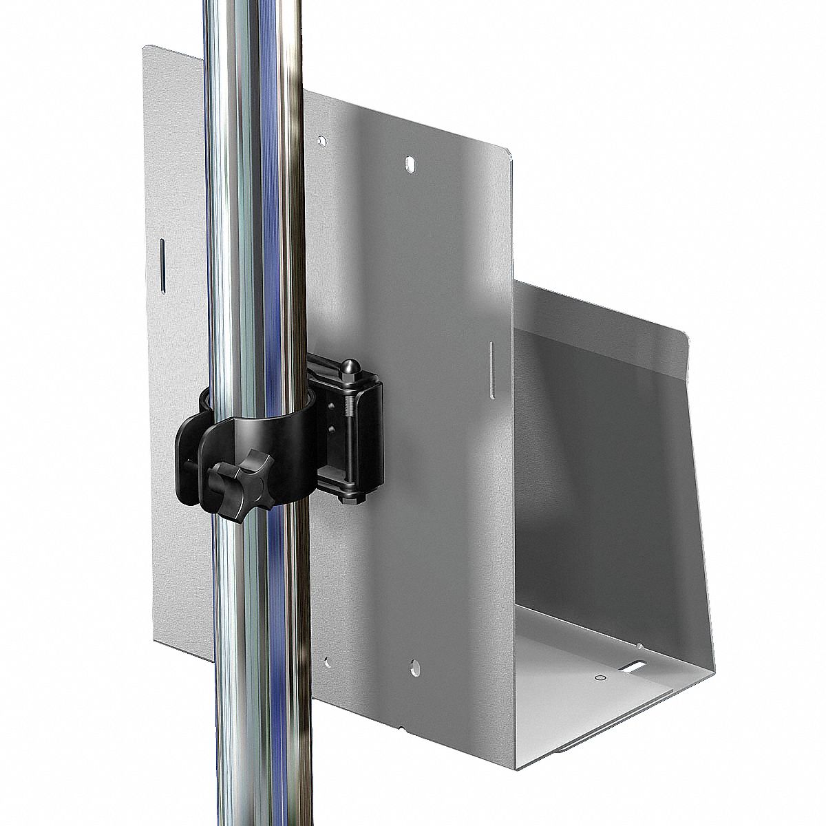 Laptop Cart CPU Holder, Steel, 4 Hx9 In. W