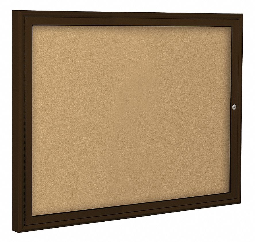 Enclosed Bulletin Board, Coffee, 1 Door