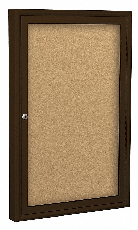 Enclosed Bulletin Board, Coffee, 1 Door