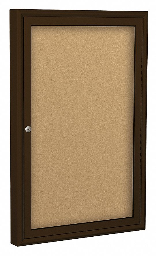 Enclosed Bulletin Board, Coffee, 1 Door