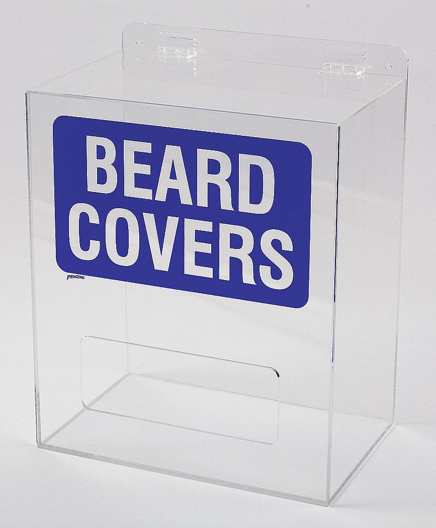 Beard Cover Dispenser, Arcylic, Clear