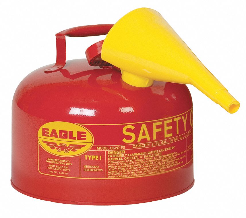 Type I Safety Can, 2-1/2 gal., Red, 10