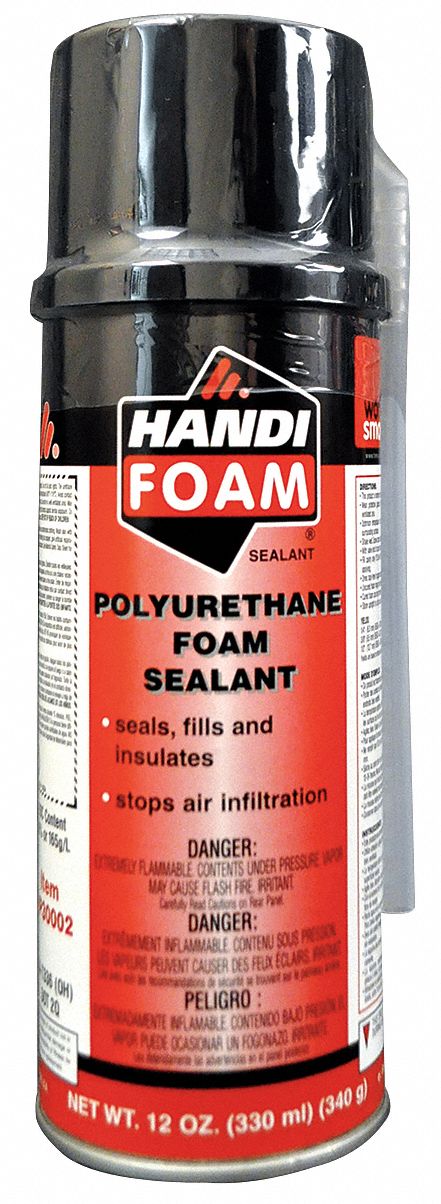 Foam Sealant, Straw, 12 oz., Gray, PK12
