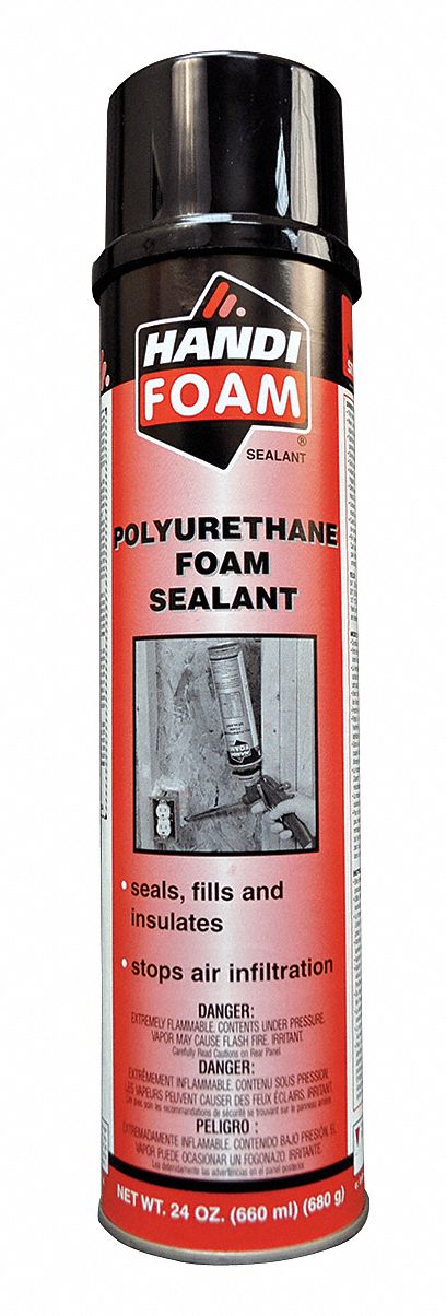 Foam Sealant, Straw, 24 oz., Gray, PK12