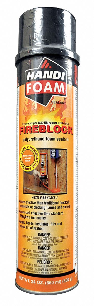 Fireblock Foam Sealant, Straw, 12 oz, PK12