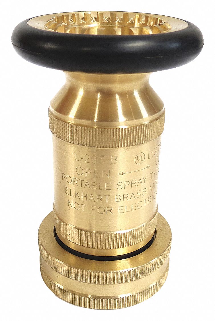 Fire Hose Nozzle, 1-1/2 In., Black