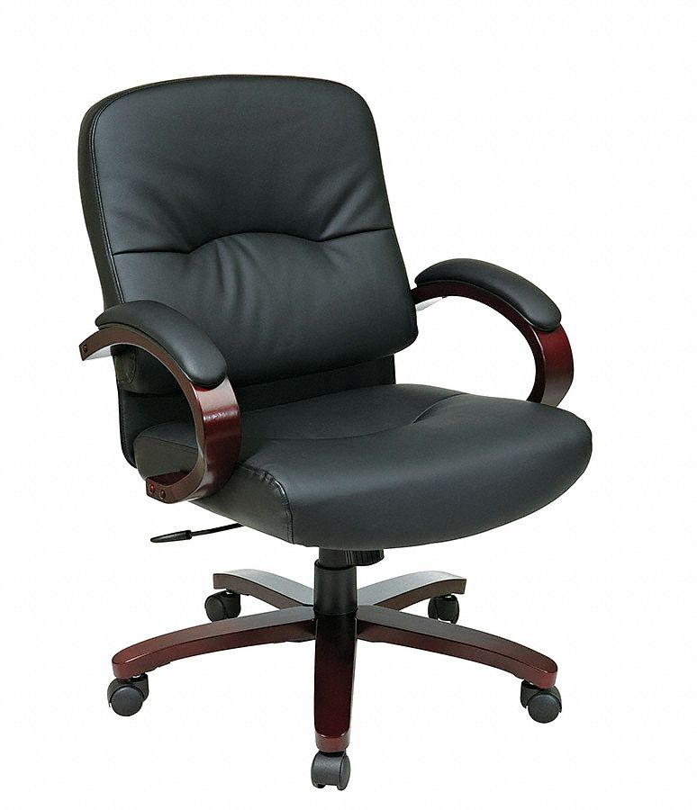 Exec Midback Chair, Eco Leather, Black