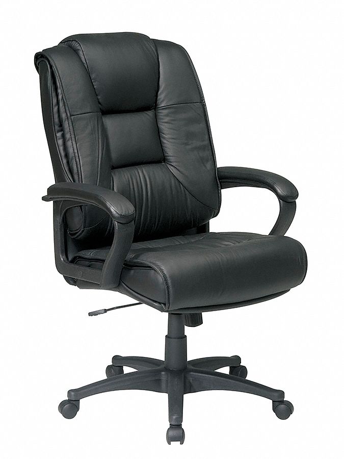 Highback Chair, Glove Soft Leather, Black