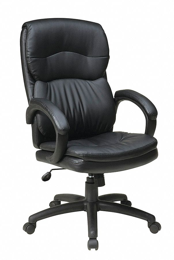 Exec Highback Chair, Eco Leather, Black