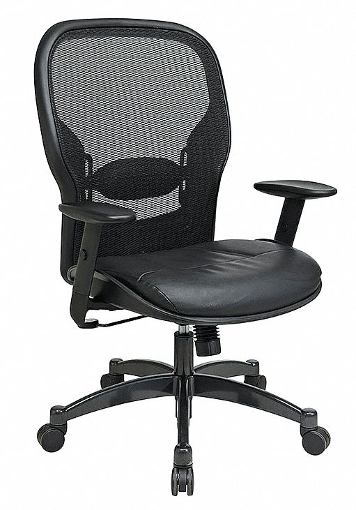 Managerial Chair, Leather, Black