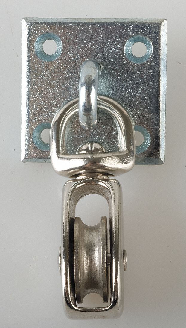 Pulley Block On Plate, Fibrous Rope