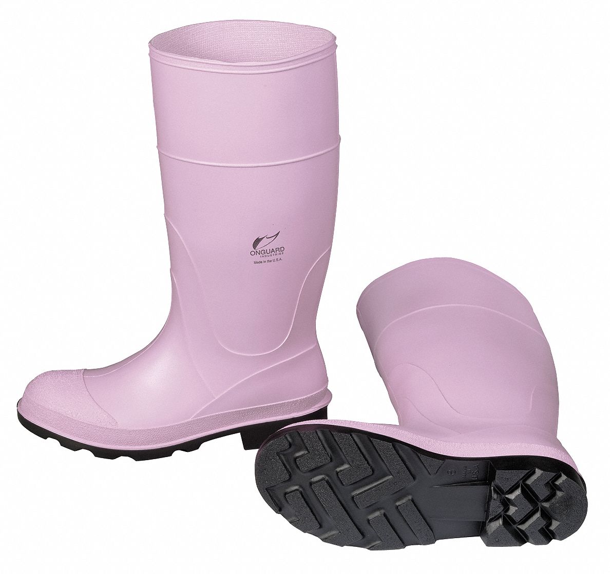 Pull-On Boots, Womens, PVC, 14In, Pink, 7, PR