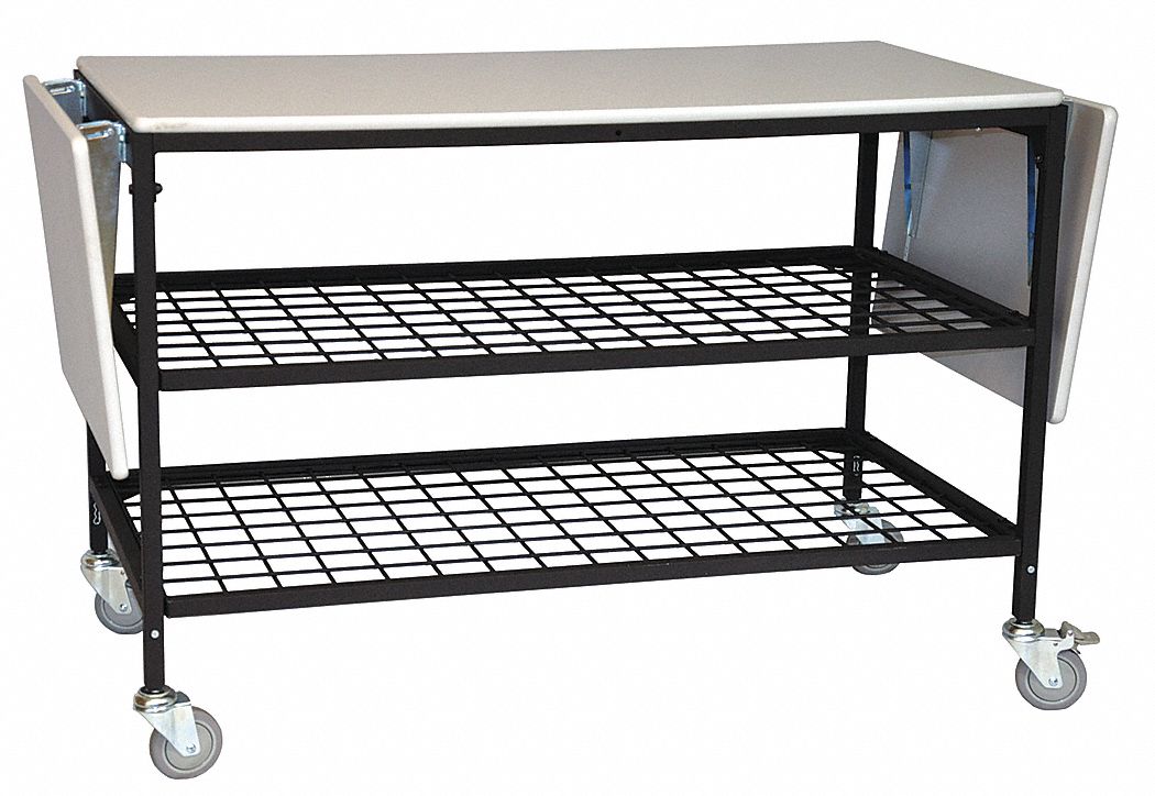 Adjustable Mobile Work Table, 51 In. L