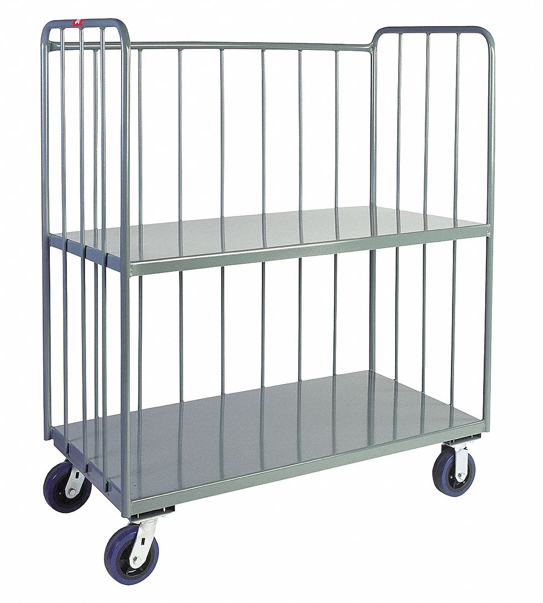 3 Sided Rod Truck, 2 Shelves, 24x60