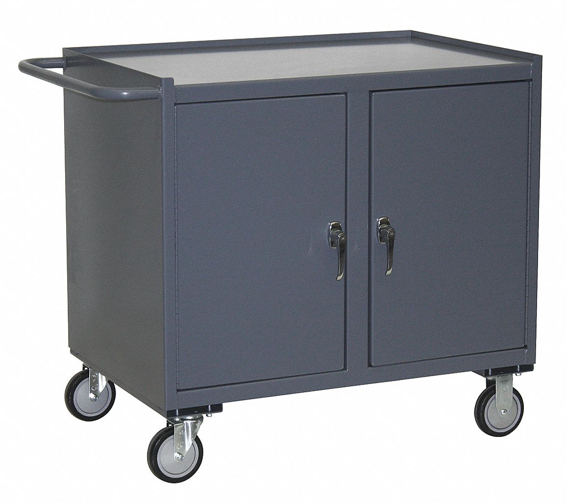 Mobile Workbench Cabinet, 36 In. L, Gray