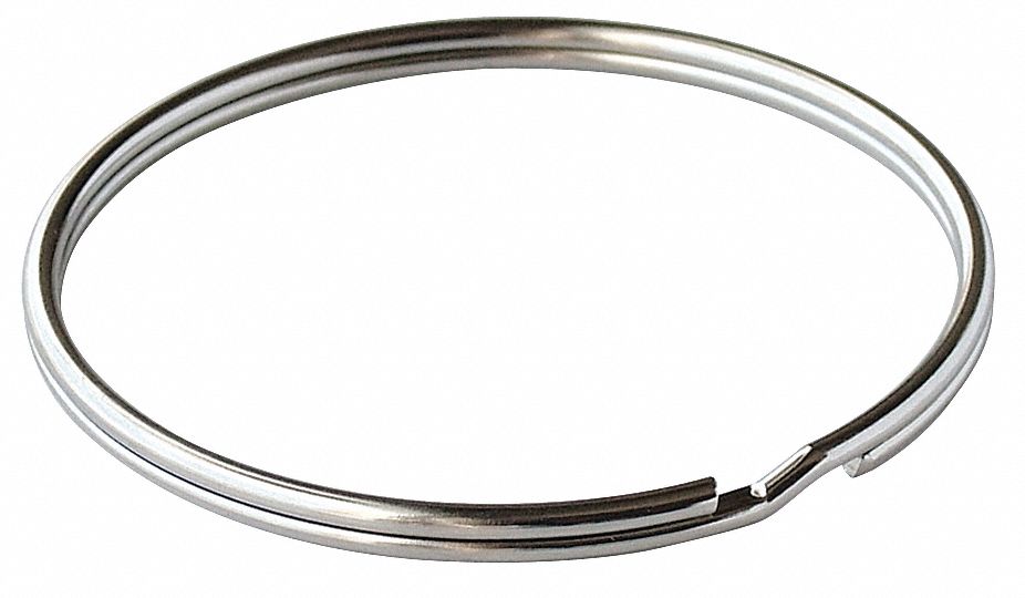 2in Split Ring, Nickel-Plated Steel, PK 10