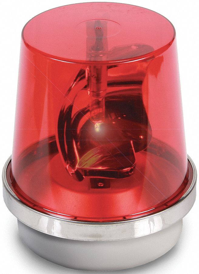 Rotating Warning Light, Halogen, Red
