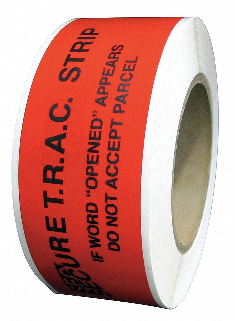 Secure Strip, Red, 2 in.x9in, PK250