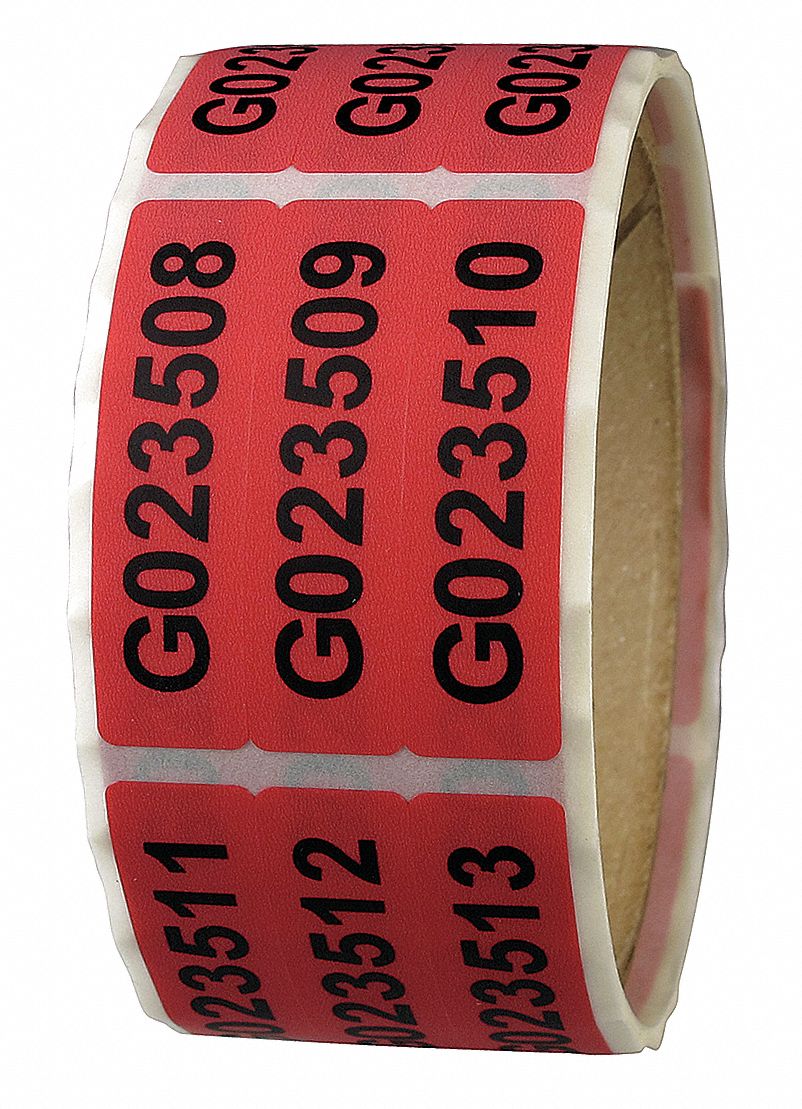 Tamper-Evident Tape, 1/2Inx1-7/8In, PK250