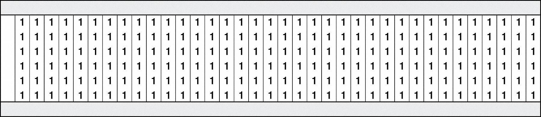 Wire Marker, Legend 1, Pk 25