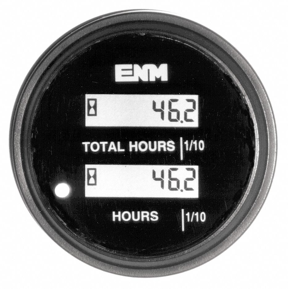 Hour Meter, LCD, 10-40 VDC