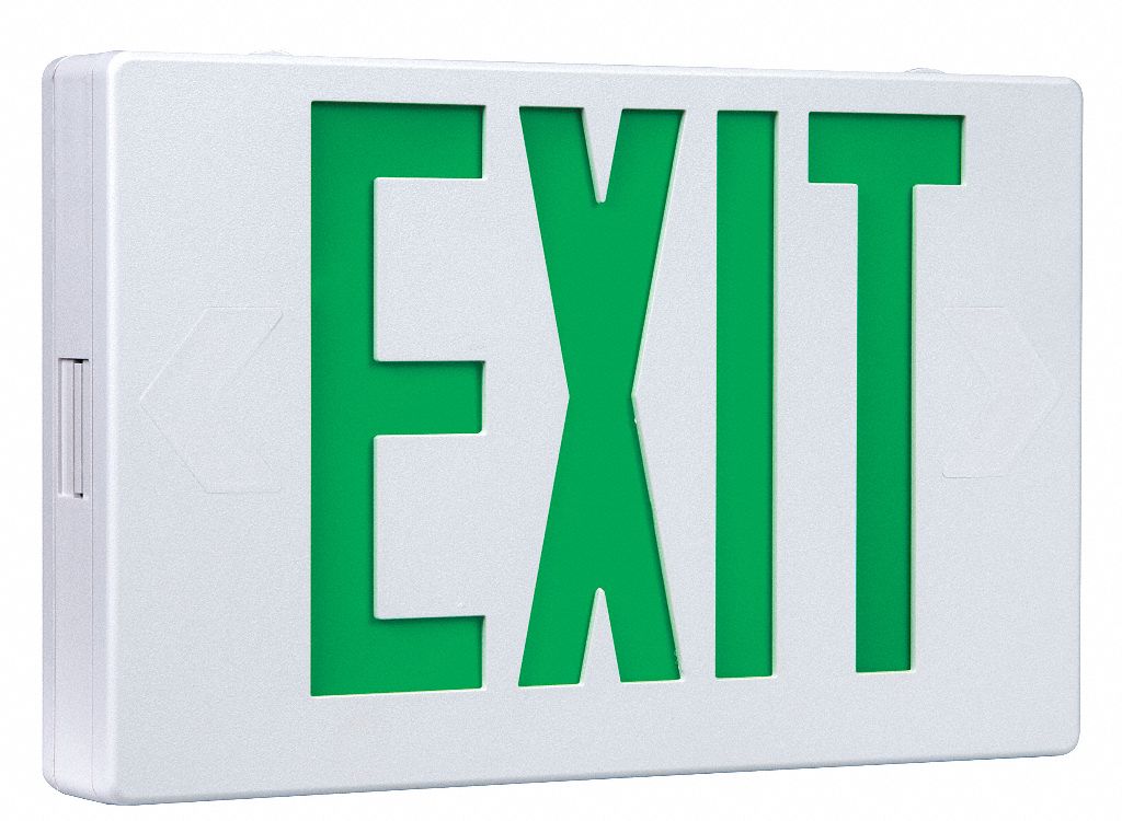 Exit Sign, 3.0W, Green, 1 or 2 Faces