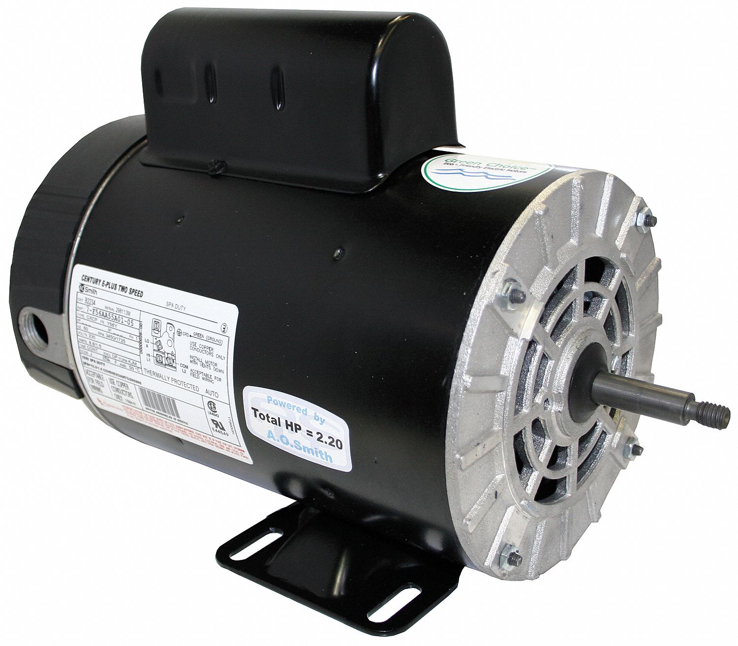 Pool Pump Motor, 5 HP, 3450 RPM, 230VAC