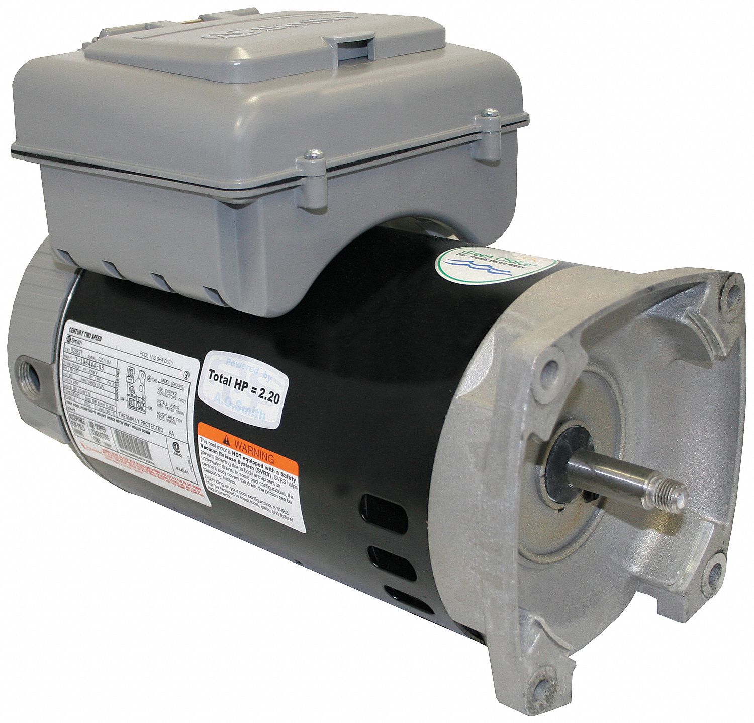 Pump Motor, 3/4, 1/10 HP, 3450/1725, 230 V