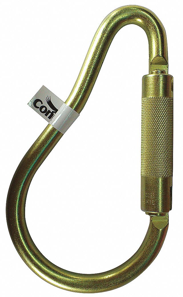 Carabiner, Steel, 8-1/8 In. L, Auto-Lock