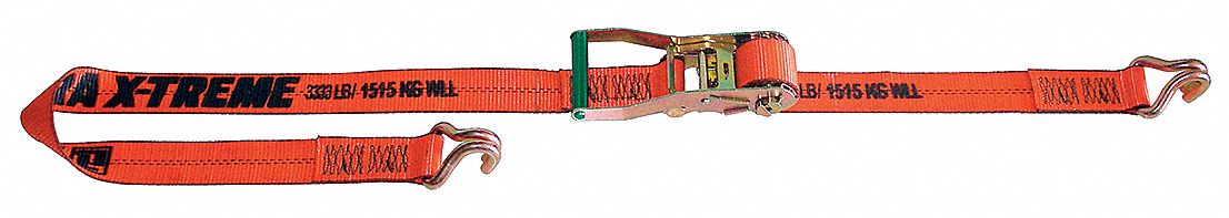 Tie-Down Strap, Ratchet, 27ft x 2In, 3333lb
