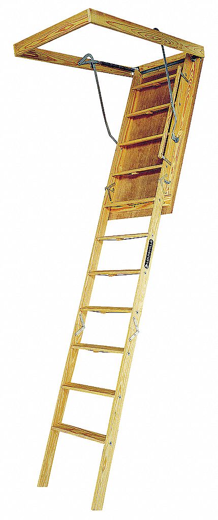 Big Boy Attic Ladder, 8 Ft 9 In to 10 Ft