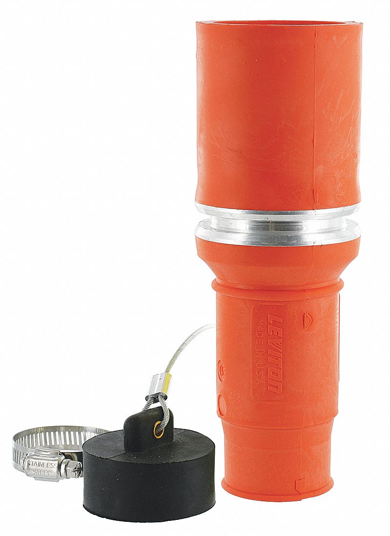 Connector, Single, Female, 0.95 In, Orange