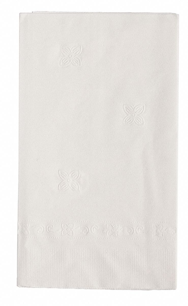 Dinner Napkin, White, 1/8 Fold, PK 3000