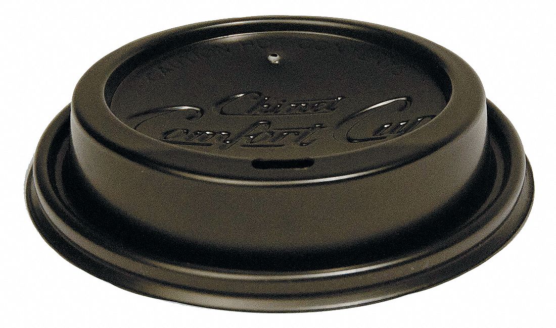 Dome Lid, Plastic, Black, PK 1200